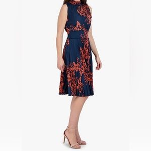 Nanette Nanette Lepore Women's Smocked High Neck Pleated Dress